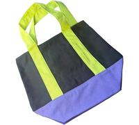 Sac fourre-tout en toile d'Halloween, sac fourre-tout léger et réutilisable pour les fêtes, les bonbons, les jouets d'épicerie, Couleur : noir et marron, Refer to description