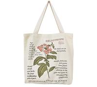 Sac fourre-tout en toile esthétique - Sac fourre-tout zippé avec poche intérieure à l'épaule pour femme, shopping, école, Heliotrope