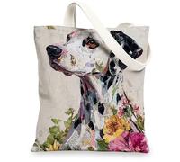 Sac fourre-tout en toile florale, respectueux de l'environnement, sacs d'épicerie réutilisables, sacs légers multicolores à bandoulière, Multicolore, 13x15 Inch