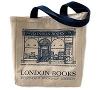 Sac fourre-Tout en Toile imprimé Livres de Londres pour Femme, Sac à Main décontracté, réutilisable, Grande capacité, Sac de Plage pour Shopping