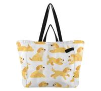 Sac fourre-tout en toile léger pour femme - Sac à linge pour femme - Kit de livraison de maternité - Motif Golden Retriever