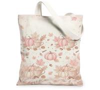 Sac fourre-tout en toile Motif café d'automne 33 x 38 cm | Esthétique d'automne confortable, impression aquarelle fantaisie, thème de récolte saisonnière, polyvalent au quotidien