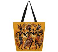 Sac fourre-tout en toile pour femme africaine indienne rétro sac à provisions école sac à bandoulière femme homme mode sac à main