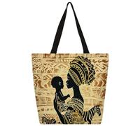 Sac fourre-tout en toile pour femme africaine, sac à provisions d'école, sacs à bandoulière en toile pour femmes et hommes, sac à main