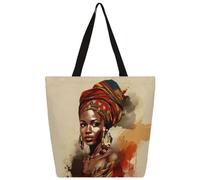 Sac fourre-tout en toile pour femme africaine style vintage sac à provisions école sac à bandoulière femme homme mode sac à main