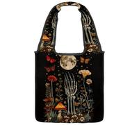Sac fourre-tout en toile pour femme, motif éléphants indiens et éléments floraux, violet, sac fourre-tout réutilisable pour les courses, le travail, Multicolore 10., 14.1x14.9in/36x38cm