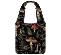 Sac fourre-tout en toile pour femme, motif éléphants indiens et éléments floraux, violet, sac fourre-tout réutilisable pour les courses, le travail, Multicolore 08, 14.1x14.9in/36x38cm