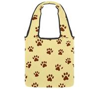 Sac fourre-tout en toile pour femmes et filles, motif chiens saucisses mignons avec cœurs, sac fourre-tout réutilisable pour les courses, le travail, Multicolore 07, 14.1x14.9in/36x38cm