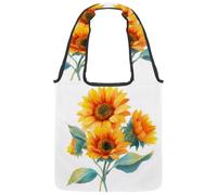 Sac fourre-tout en toile pour femmes et filles, motif chiens saucisses mignons avec cœurs, sac fourre-tout réutilisable pour les courses, le travail, Multicolore 09, 14.1x14.9in/36x38cm