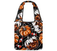 Sac fourre-tout en toile réutilisable avec balais, yeux volants, chauve-souris, pour femmes, enseignants, infirmières, Multicolore 10., 14.1x14.9in/36x38cm