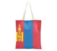 Sac fourre-tout en toile réutilisable avec poignées Motif drapeau national de la Mongolie