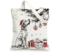Sac fourre-tout en toile réutilisable pour le shopping Motif dogue allemand 33 x 38 cm