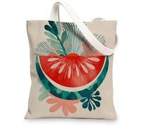 Sac fourre-tout en toile tropicale, respectueux de l'environnement, réutilisable, léger et naturel, bandoulière 33 x 38,1 cm