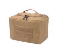 Sac fourre-tout étanche - Sac à déjeuner isotherme étanche de 6,5 l avec bandoulière pour camping, voyage et utilisation en extérieur (marron)