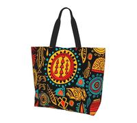 Sac fourre-tout ethnique africain pour femme, sac à main, sac à main indien, sac à provisions résistant à l'eau, grand sac à main avec poche intérieure pour le travail, les voyages, l'école