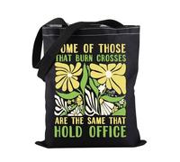 Sac fourre-tout féministe floral - Sac fourre-tout politique - Cadeau d'égalité - Cadeau pour droits reproductifs (Burn Crosses TOTE)