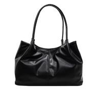 Sac fourre-Tout Grande capacité en PU, Collection Printemps - Sac bandoulière Unisexe avec Poche for téléphone | Noir/Blanc(Black)