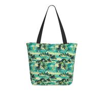 Sac fourre-tout hawaïen imprimé voilier pour femme, grand sac fourre-tout à bandoulière avec fermeture éclair, sacs à main pour le travail et les voyages