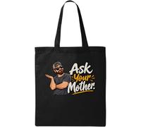 Sac fourre-tout homme avec attitude confiante geste coton naturel noir