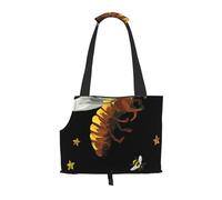 Sac fourre-tout imprimé abeille et étoile dorée pour animal de compagnie - Sac à dos de transport pour animal de compagnie - Sac à dos fourre-tout pour le métro/le magasinage/la randonnée/les voyages