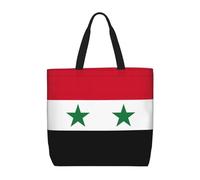 Sac fourre-tout imprimé drapeau de la République arabe syrienne pour femme, sac à main de travail, grande capacité, sac à main décontracté, pour voyage, salle de sport