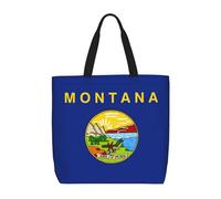 Sac fourre-tout imprimé drapeau de l'État du Montana pour femme, sac à main de travail, sac à main décontracté grande capacité, pour voyage, salle de sport