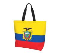Sac fourre-tout imprimé drapeau de l'Islande, sac à bandoulière, adapté pour les voyages, la plage et le shopping quotidien., Drapeau de l'Équateur, One Size