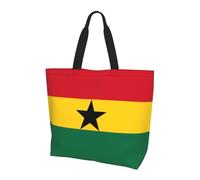 Sac fourre-tout imprimé drapeau de l'Islande, sac à bandoulière, adapté pour les voyages, la plage et le shopping quotidien., Drapeau du Ghana, One Size