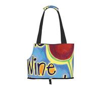 Sac fourre-tout imprimé It'S Wine Time pour animal domestique - Sac à dos de transport pour animal de compagnie - Sac à dos fourre-tout pour le métro/le magasinage/la randonnée/les voyages