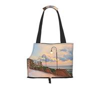 Sac fourre-tout imprimé lampadaire pour animal domestique - Sac à dos de transport pour animal domestique chiot sac à bandoulière pour métro/magasinage/randonnée/voyage