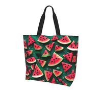 Sac fourre-tout imprimé multidimensionnel, sac à bandoulière, adapté pour les voyages, la plage et le shopping quotidien., Pastèque de rêve, One Size