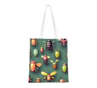 Sac fourre-tout Insect Atlas. Toile légère, double poignée, sac fourre-tout élégant pour femme, parfait pour le shopping, le travail et le transport quotidien.