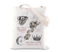 Sac fourre-tout inspiré du roman The Thirteen Cadeau Crochet Queen Sac à bandoulière en toile Blackbeak Sac fantaisie lecteur cadeau livre cadeau, Sac fourre-tout Réclamations Us, 35*40cm