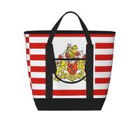 Sac fourre-tout isotherme de grande capacité avec drapeau du Sénat de Brême - Réutilisable et réglable pour le travail, le pique-nique, les voyages et les activités de plein air