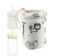 Sac fourre-tout isotherme pour biberon - 7 x 7 x 11 cm, pochette pour biberon, couverture thermique pour, porte-bouteille isolé en coton et laine d'agneau, garde les boissons au chaud pour la