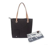 Sac fourre-tout isotherme, pour le camping et les boissons, doublure intérieure remplaçable, 42 x 35 x 43 cm (L x l x H) (noir)