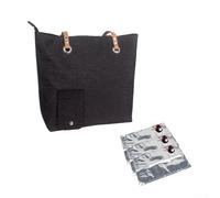 Sac fourre-tout isotherme, pour le camping et les boissons, doublure intérieure remplaçable, 42 x 35 x 43 cm (noir-4)