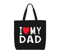 Sac Fourre-Tout J'Aime Mon Papa Sac À Dos Pliable De Grande Capacité Sacs À Main, Pour École, Shopping, Femmes, Filles