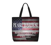 Sac Fourre-Tout Journée Commémorative De Pearl Harbor Sac De Shopping Pliable Lavables Sacs En Toile Épaule, Pour Femmes, Shopping, Filles, École