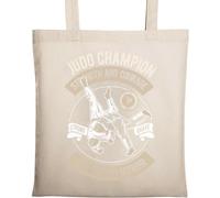 Sac fourre-tout Judo Champion Arts Martiaux Force et Courage Pride and Honor Naturel Ecologique Coton Beige