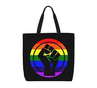 Sac Fourre-Tout L'Amour C'Est L'Amour Black Lives Matter Sac Tissu Lavables Réutilisable Sacs En Toile, Pour Tous Les Jours, Shopping, Femmes, Burea