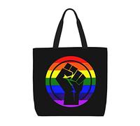 Sac Fourre-Tout L'Amour C'Est L'Amour La Vie Des Noirs Compte Fourre Tout Réutilisable De Grande Capacité Sacs En Toile, Pour Tous Les Jours, Shopping, Burea, Femmes