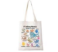 Sac fourre-tout Le Monde des Poissons - Cadeau de film de dessin animé Trouver des poissons - Cadeau pour les amateurs de poisson, Guide du sac fourre-tout poisson 1, large