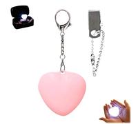 Sac fourre-tout Love Wallet avec lumière à détection tactile, lampe LED en forme de cœur pour sac à main et pochette avec capteur automatique, porte-clés tactile intelligent (Pink Light Heart)