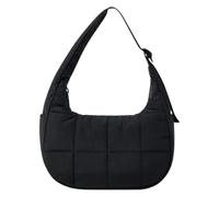 Sac fourre-tout matelassé, léger, bohème, sac à main sous les aisselles, sac à main portable et doux pour équipement de gym, bouteille d'eau, serviette, maquillage, Noir , Refer to description