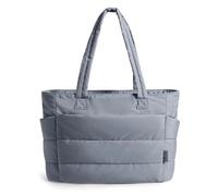 Sac fourre-tout matelassé pour femme avec compartiments - Léger - Grand sac à main pour ordinateur portable - Pour le travail, les voyages, la salle de sport, bleu, 16.14x9.84x5.12inch