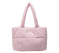 Sac fourre-tout matelassé pour femme, couleur unie, sac à main tendance, grand sac besace décontracté pour un usage quotidien, rose, 380.00x240.00x130.00mm/14.96x9.45x5.12inch