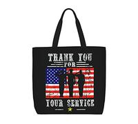 Sac Fourre-Tout Merci Pour Votre Service, Journée Patriotique Des Anciens Combattants Sac Tissu De Grande Capacité Avec Poignées Sacs En Toile Pour Femmes, Pour École, Filles, Voyage