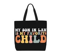 Sac Fourre-Tout Mon Gendre Est Mon Enfant Préféré Sac À Main Décontracté Personnaliser Avec Poignées Sacs En Toile Épaule, Pour École, Femmes, Voyage, Tous Les Jours