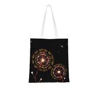 Sac fourre-tout motif pissenlit étoilé. Toile légère, double poignée, sac fourre-tout élégant pour femme, parfait pour le shopping, le travail et le transport quotidien.